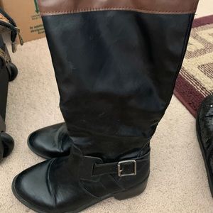 Brown black boots